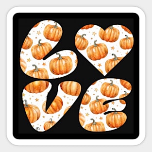 Love Pumpkins and Fall Sticker